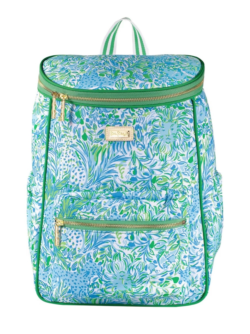 Lilly Pulitzer Blue & Green Floral Insulated Backpack Cooler Soft Bag - New - Picture 2 of 8